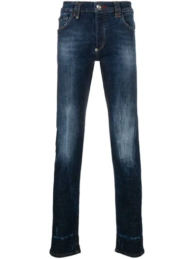 Philipp Plein Dollar Detail Slim-fit Jeans In 08cr Corcodile