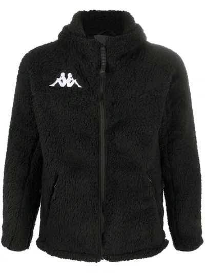 Kappa Black '6cento 635s' Teddy Jacket