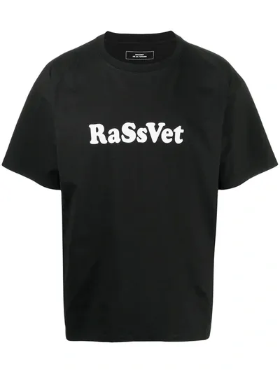 Rassvet Loose Fit Logo-print T-shirt In Black