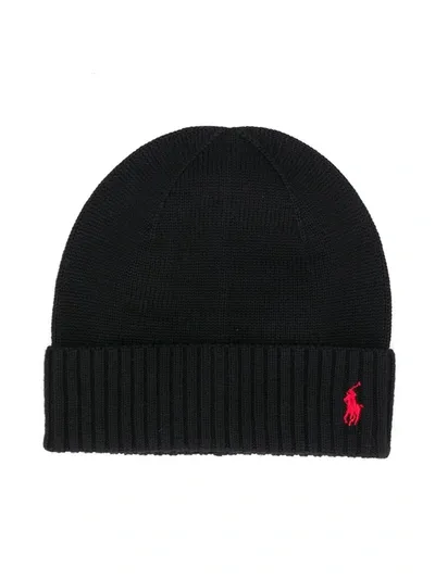 Ralph Lauren Kids Beanie For Boys In Black