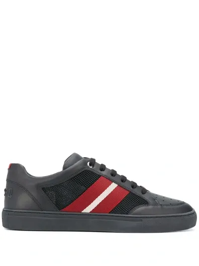 Bally Stripe Low-top Sneakers In Black