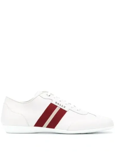 Bally Harlam Stripe Sneakers In White