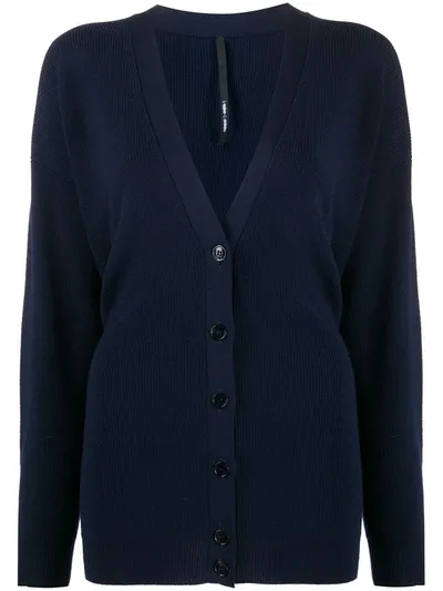 Sara Lanzi V-neck Cardigan In Blue