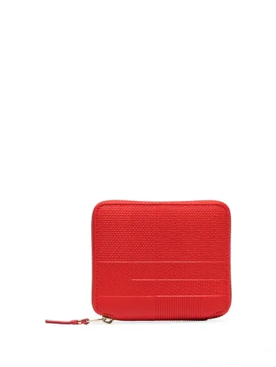 Comme Des Garçons Red Intersection Zip-around Leather Wallet