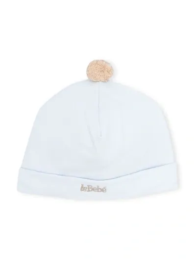 Le Bebé Enfant Babies' Embroidered Beanie In Blue