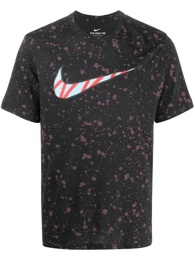 Nike Swoosh Logo T-shirt In Black