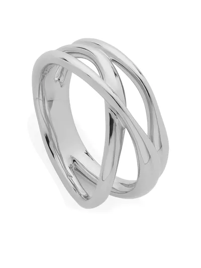 Monica Vinader Silver Nura Cross Over Ring