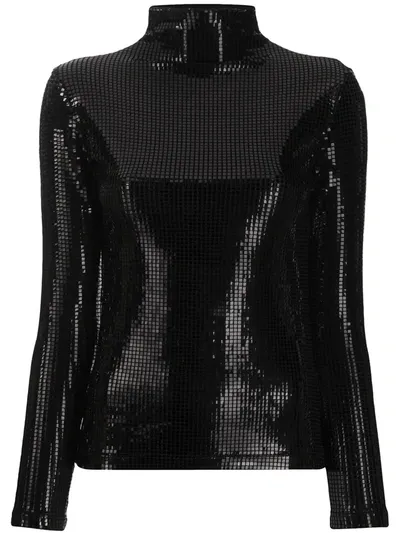 Ermanno Ermanno Fully Embellished Blouse In Black