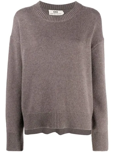 Sminfinity Relaxed Knit Jumper In Grey