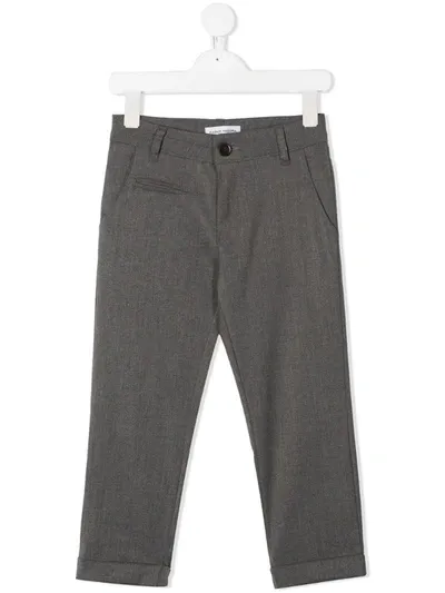 Paolo Pecora Kids' Straight-leg Tailored Trousers In Grey