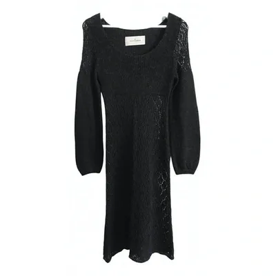 Pre-owned By Malene Birger Wool Mid-length Dress In Black