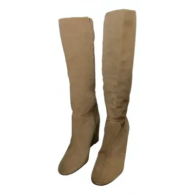 Pre-owned Diane Von Furstenberg Boots In Beige