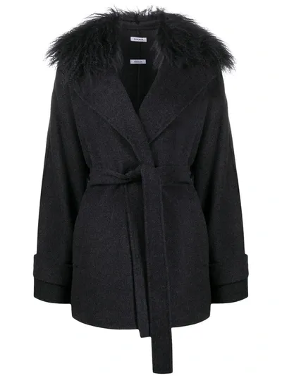 P.a.r.o.s.h Pleas Belted Coat In Grey