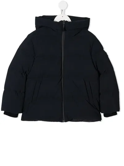 Il Gufo Kids' Hooded Down Jacket In Blue