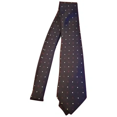 Pre-owned Altea Silk Tie In Blue