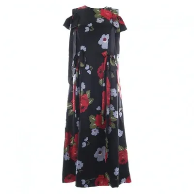 Pre-owned Simone Rocha Silk Dress In Black