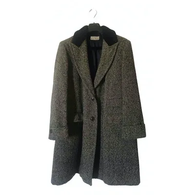 Pre-owned Alberto Biani Wool Coat In Beige