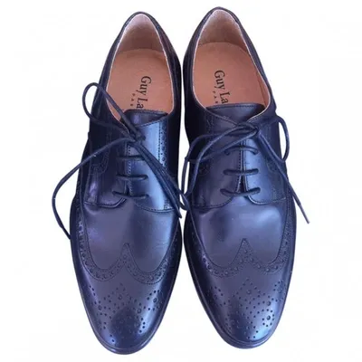 Pre-owned Guy Laroche Leather Lace Ups In Black