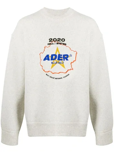 Ader Error Long-sleeve Sweatshirt In Neutrals