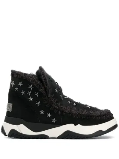 Mou Eskimo Star-studded Trainers In Black