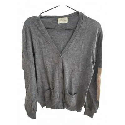 Pre-owned American Vintage Wool Cardigan In Grey