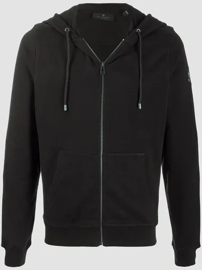 Belstaff Elbow-patch Zipped Hoodie In Black