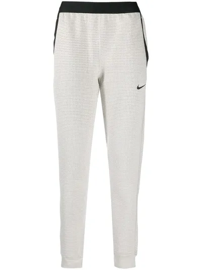 Nike Textured Cotton Tracksuit Bottoms In White