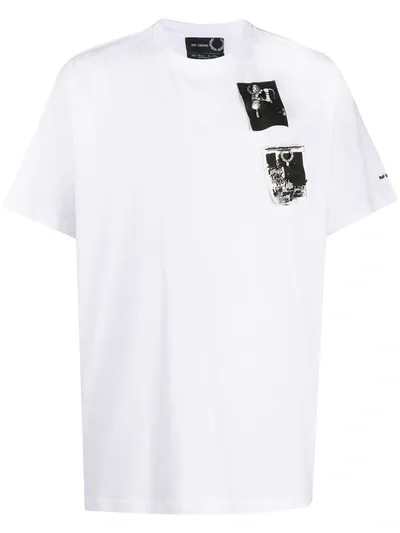 Fred Perry Raf Simons White Print T-shirt