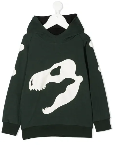 Wauw Capow By Bangbang Kids' Dino Print Oversized Hoodie In Green