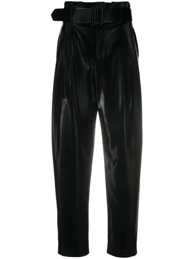 Federica Tosi Black High-waisted Trousers In Nero