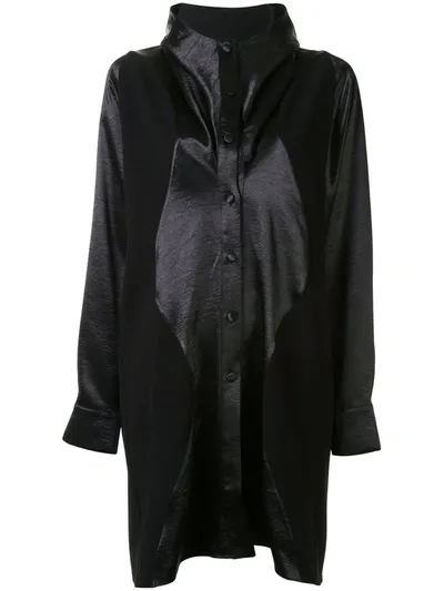 Kiko Kostadinov Hooded Button Shirt In Black