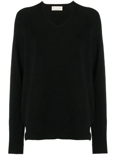 Ma'ry'ya Fine Knit Sweater In Black