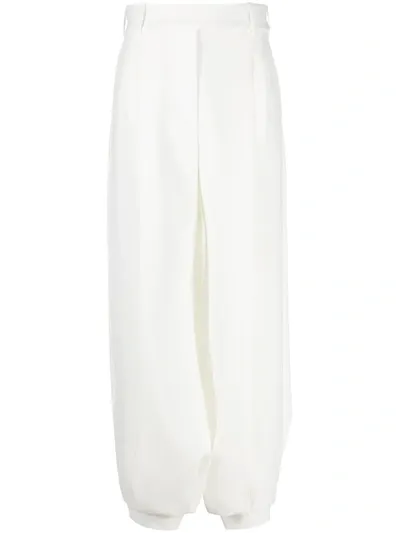 Alexandre Vauthier High-waisted Palazzo Pants In White