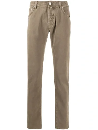 Jacob Cohen Five-pocket Slim-fit Jeans In Neutrals