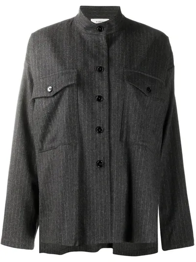 Barena Venezia Oversized Pinstripe Shirt In Grey