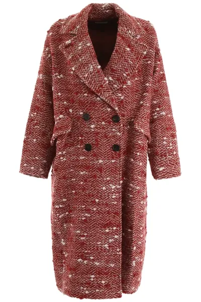 Ulla Johnson Harden Coat In Red,white