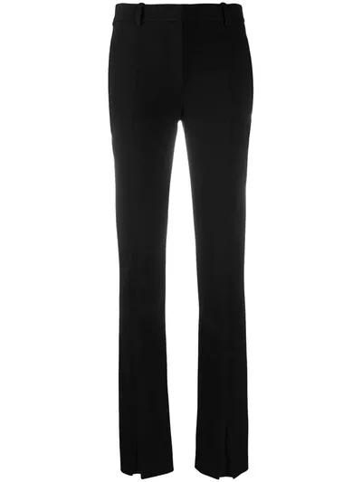 Victoria Beckham Tailored Front Split Trousers In Black