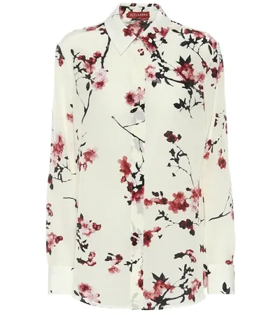 Altuzarra Women's Chika Floral Silk Top - Ivory Branch Flower - Size 42 (10) In White