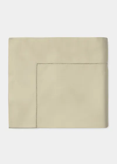 Sferra Fiona King Flat Sheet, 114"sq. In Oat