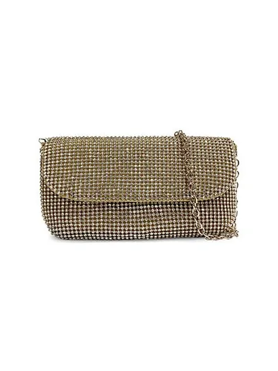 Badgley Mischka Goldtone Beaded Evening Bag Clutch