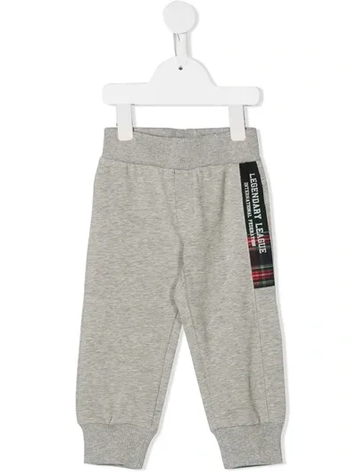 Lapin House Kids' Logo Patch Track Pants In Grey