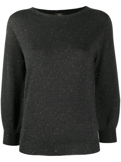 Peserico Metallic Speckle Jumper In Grey