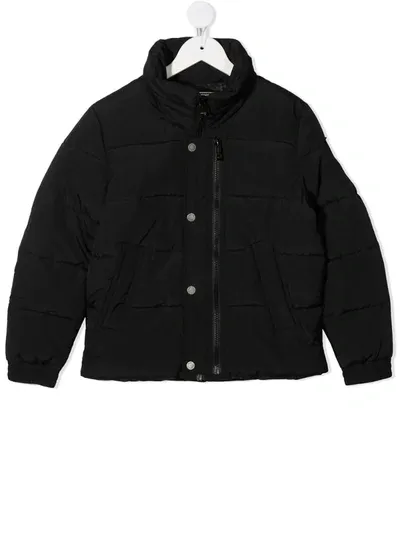 Zadig & Voltaire Kids' Padded Bomber Jacket In Black