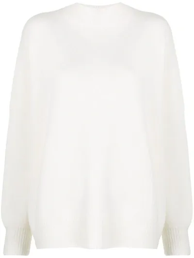 Oyuna High-neck Knitted Jumper In White