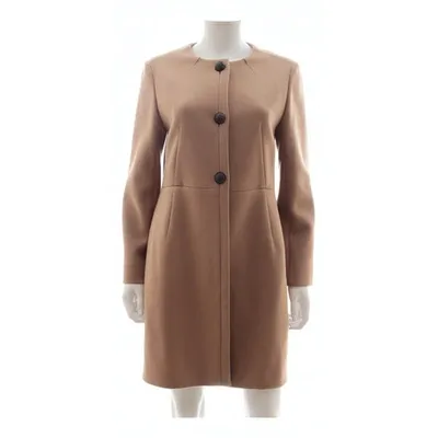 Pre-owned Chloé Wool Coat In Camel