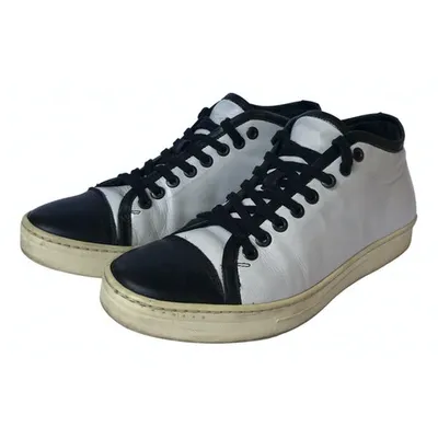 Pre-owned Neil Barrett Leather Low Trainers In White