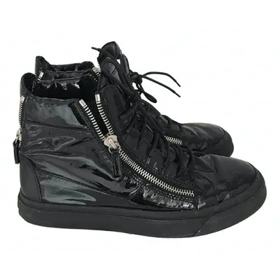 Pre-owned Giuseppe Zanotti Cloth High Trainers In Black