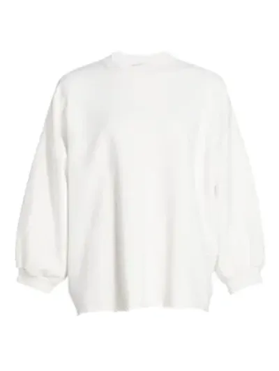 Rachel Comey Fond Puff-sleeve Sweatshirt In Raspberry