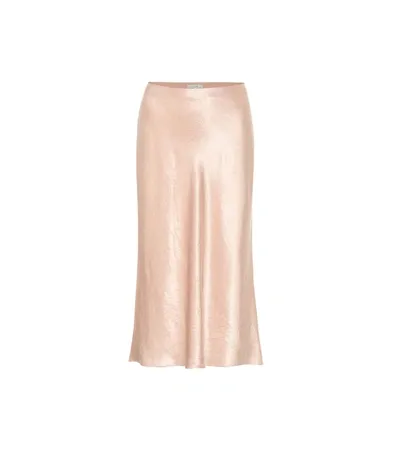 Vince Ivory High-waisted Satin Skirt In Yarrow