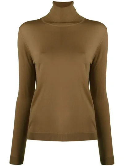 Aspesi High Neck Jumper In Brown